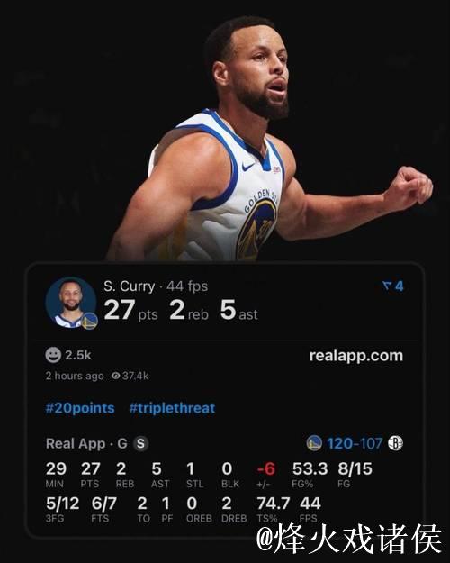 库里27分5助 勇士六人上双胜篮网